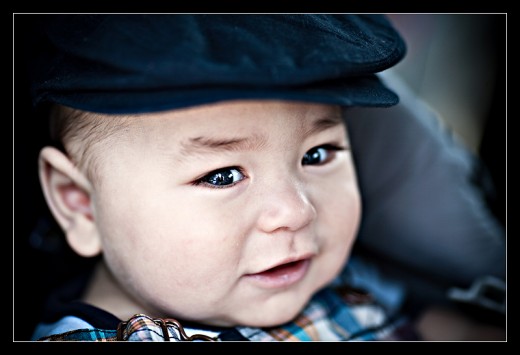 Isaac is all ready for a drive in the country!